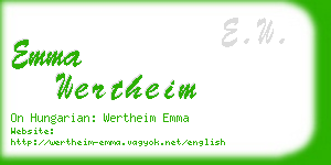 emma wertheim business card